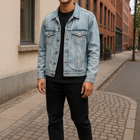 Banana Republic Men's Light Wash Denim Trucker Jacket Size Small Blue - Picture 4 of 4